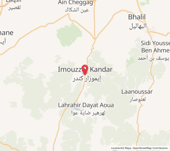 Map of Imouzzer Kandar, Fès-Meknès