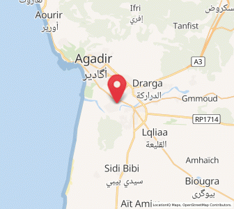 Map of Inezgane, Souss-Massa
