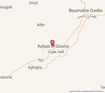 Map of Kelaat Mgouna, Drâa-Tafilalet
