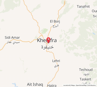 Map of Khenifra, Béni Mellal-Khénifra