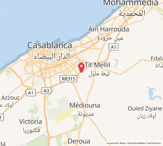 Map of Lahraouyine, Casablanca-Settat