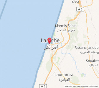 Map of Larache, Tanger-Tetouan-Al Hoceima