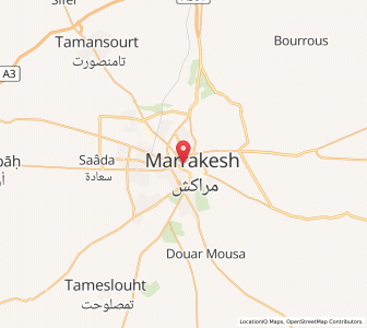 Map of Marrakesh, Marrakesh-Safi