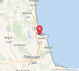 Map of Mdiq, Tanger-Tetouan-Al Hoceima