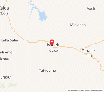 Map of Midelt, Béni Mellal-Khénifra
