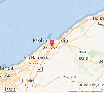 Map of Mohammedia, Casablanca-Settat