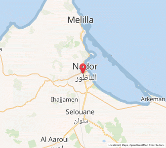 Map of Nador, Oriental