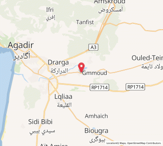 Map of Oadar Temsia, Souss-Massa