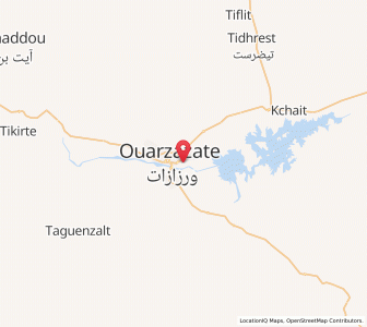 Map of Ouarzazat, Drâa-Tafilalet