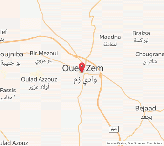 Map of Oued Zem, Béni Mellal-Khénifra