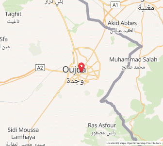 Map of Oujda-Angad, Oriental