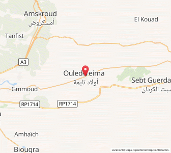 Map of Oulad Teïma, Souss-Massa