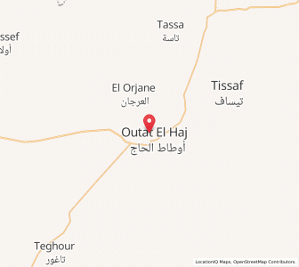 Map of Outat Oulad Al Haj, Fès-Meknès