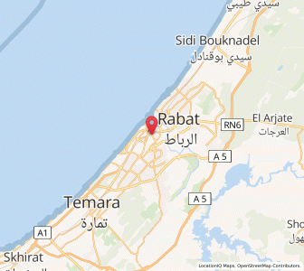 Map of Rabat, Rabat-Salé-Kénitra