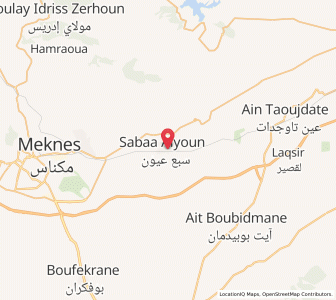 Map of Sabaa Aiyoun, Fès-Meknès