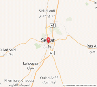 Map of Settat, Casablanca-Settat