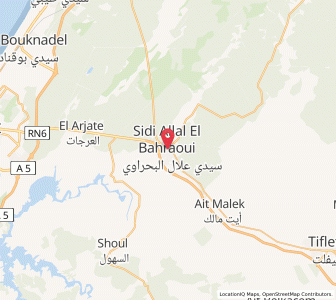 Map of Sidi Allal El Bahraoui, Rabat-Salé-Kénitra