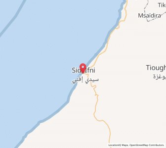 Map of Sidi Ifni, Souss-Massa