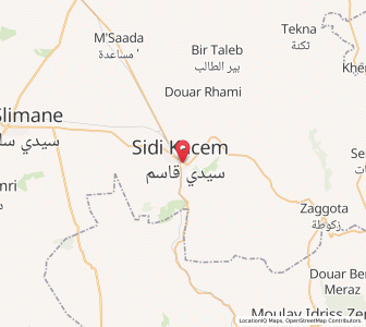 Map of Sidi Qacem, Rabat-Salé-Kénitra