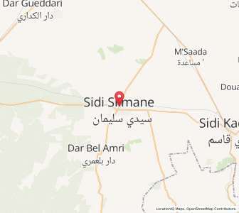 Map of Sidi Slimane, Rabat-Salé-Kénitra