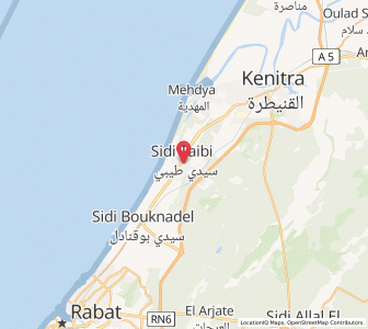 Map of Sidi Taibi, Rabat-Salé-Kénitra
