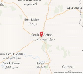 Map of Souq Larb’a al Gharb, Rabat-Salé-Kénitra