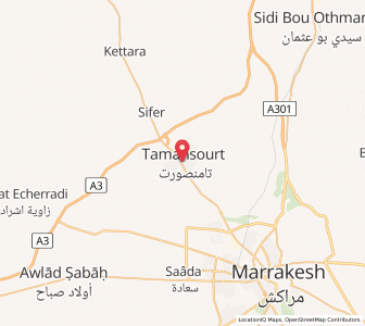Map of Tamansourt, Marrakesh-Safi