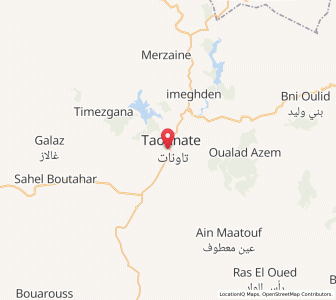 Map of Taounate, Fès-Meknès