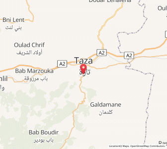 Map of Taza, Fès-Meknès