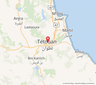 Map of Tétouan, Tanger-Tetouan-Al Hoceima