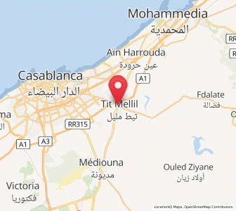 Map of Tit Mellil, Casablanca-Settat