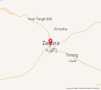 Map of Zagora, Drâa-Tafilalet