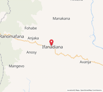 Map of Ifanadiana, Vatovavy Region