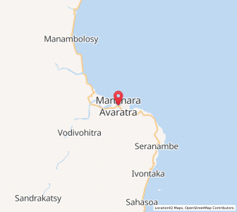 Map of Mananara, Analanjirofo