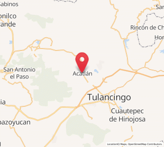 Map of Acatlán, Hidalgo