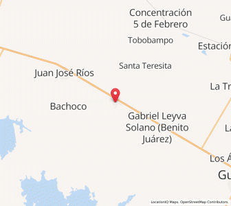 Map of Adolfo Ruiz Cortines, Sinaloa