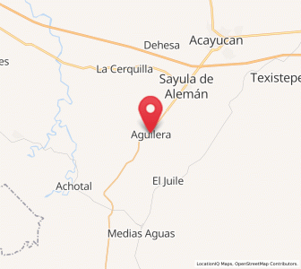 Map of Aguilera, Veracruz