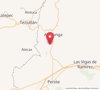 Map of Ahueyahualco, Veracruz