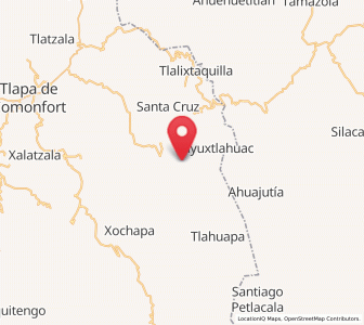 Map of Alcozauca de Guerrero, Guerrero