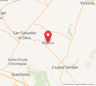 Map of Aljojuca, Puebla