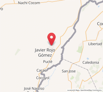 Map of Álvaro Obregón, Quintana Roo