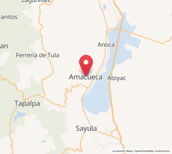 Map of Amacueca, Jalisco