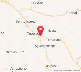 Map of Amatenango del Valle, Chiapas