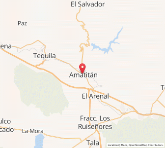 Map of Amatitán, Jalisco