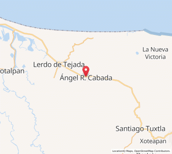 Map of Ángel R. Cabada, Veracruz