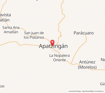 Map of Apatzingán, Michoacán