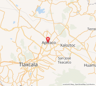 Map of Apizaco, Tlaxcala