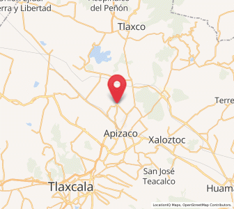 Map of Atexcatzingo, Tlaxcala