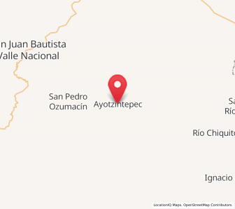 Map of Ayotzintepec, Oaxaca