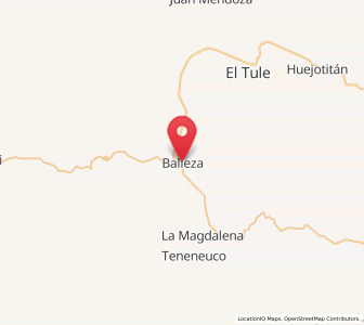Map of Balleza, Chihuahua